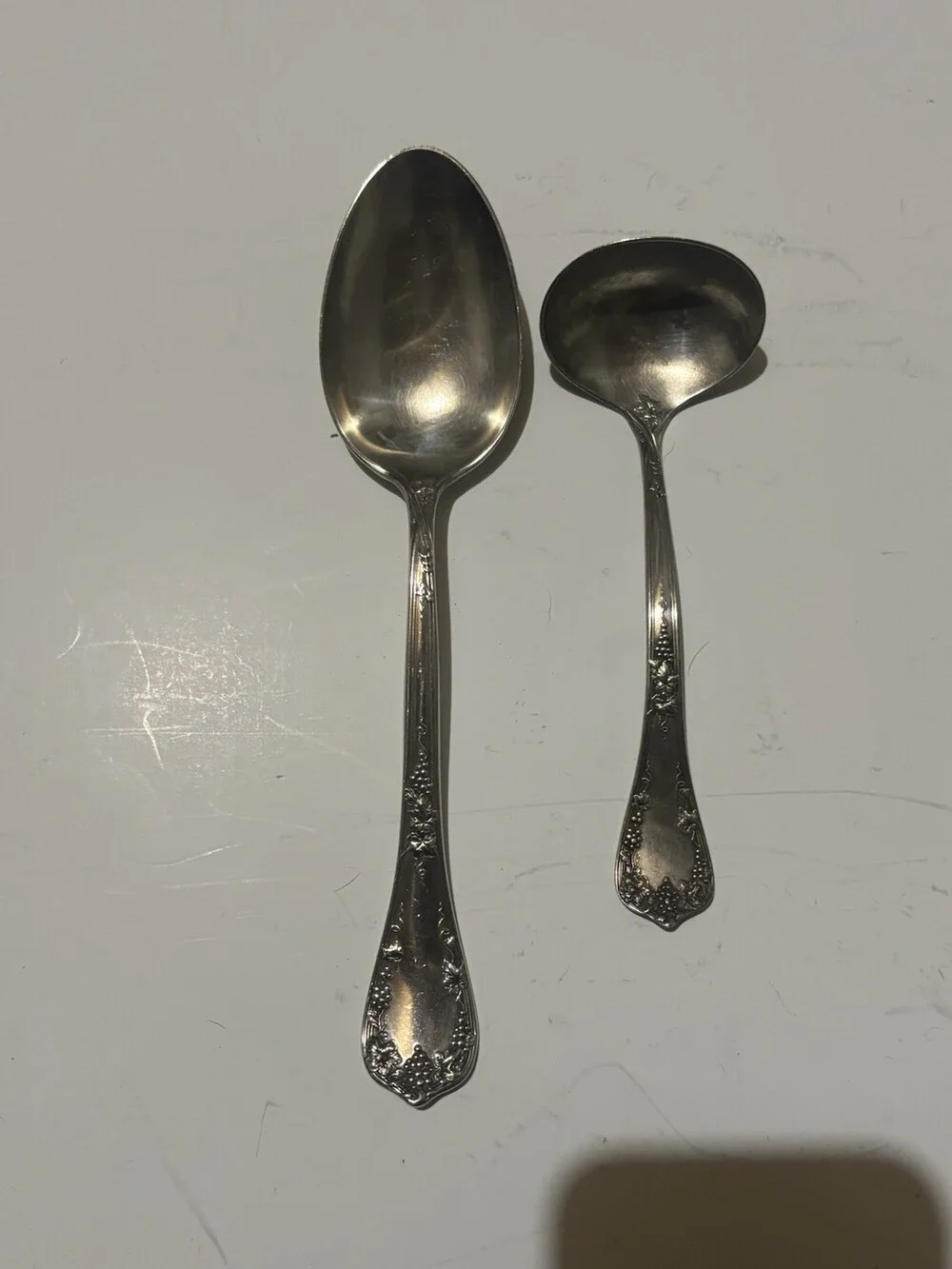Reed & Barton Silver Plated  Serving Spoon & Ladle Cream Spoon Vintage